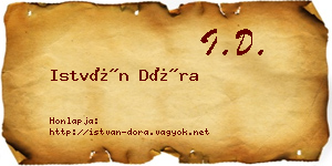 István Dóra névjegykártya